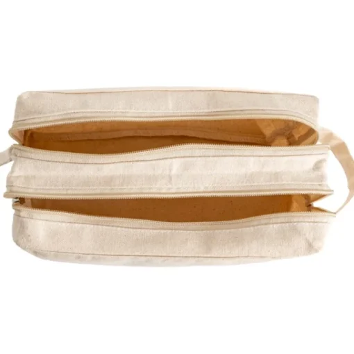 Gift Campaign Pochette in tela canvas con doppio scomparto e manico incluso> Beauty Case Personalizzati