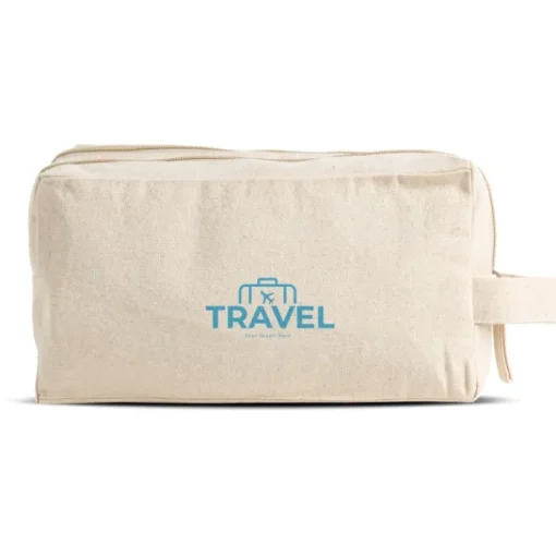 Gift Campaign Pochette in tela canvas con doppio scomparto e manico incluso> Beauty Case Personalizzati