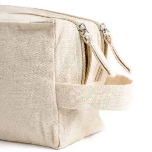 Gift Campaign Pochette in tela canvas con doppio scomparto e manico incluso> Beauty Case Personalizzati