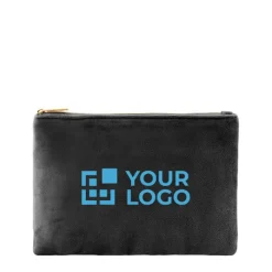 Gift Campaign Pochette in tessuto di velluto 280g/m2 con cerniera e tiretto dorati></noscript> Pochette Personalizzate