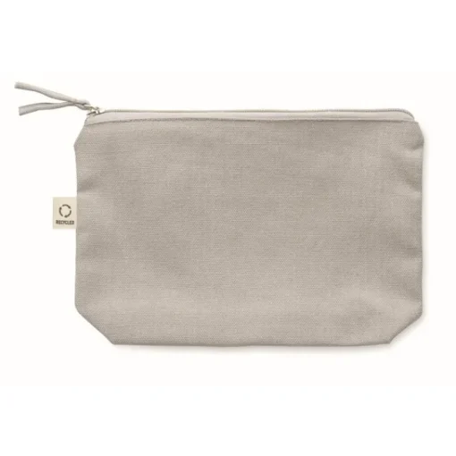 Gift Campaign Pochette in tessuto riciclato da 320 gr/m² con cerniera coordinata> Pochette Personalizzate