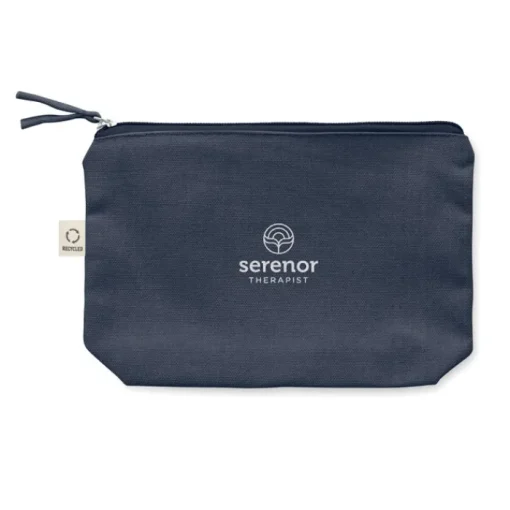 Gift Campaign Pochette in tessuto riciclato da 320 gr/m² con cerniera coordinata> Pochette Personalizzate