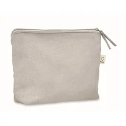 Gift Campaign Pochette in tessuto riciclato da 320 gr/m² con cerniera coordinata></noscript> Pochette Personalizzate