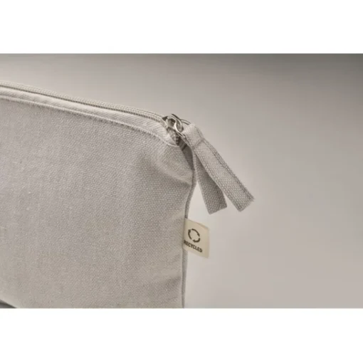 Gift Campaign Pochette in tessuto riciclato da 320 gr/m² con cerniera coordinata> Pochette Personalizzate