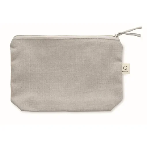 Gift Campaign Pochette in tessuto riciclato da 320 gr/m² con cerniera coordinata> Pochette Personalizzate