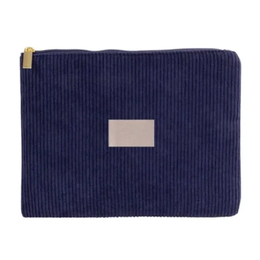 Gift Campaign Pochette in velluto a coste di poliestere 240 g/m² con tira zip dorata> Pochette Personalizzate
