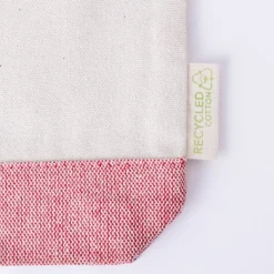 Gift Campaign Pochette promozionale in cotone riciclato con base e maniglia colorate> Pochette Personalizzate