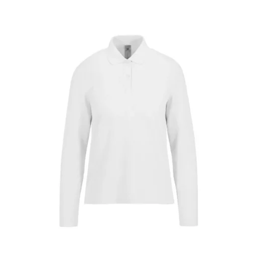 Gift Campaign Polo classica da donna a maniche lunghe in cotone piqué 180 g/m2 B&C> Polo Personalizzate
