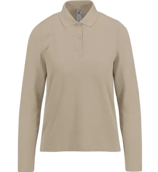Gift Campaign Polo classica da donna a maniche lunghe in cotone piqué 180 g/m2 B&C> Polo Personalizzate