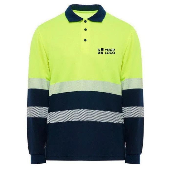 Gift Campaign Polo da lavoro ad alta visibilità maniche lunghe 170 g/m2 Roly Vega LS> Polo Personalizzate