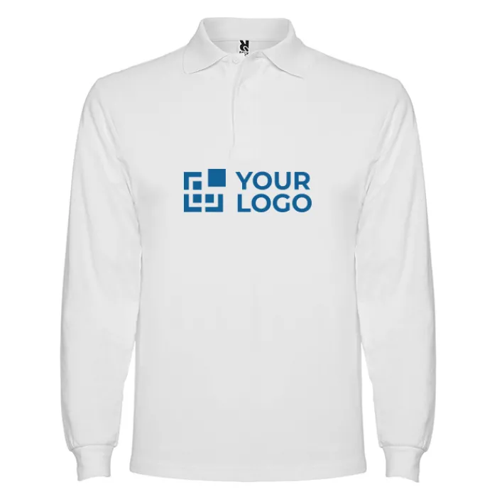 Gift Campaign Polo da uomo a maniche lunghe in 100% cotone piqué 220 g/m2 Roly> Polo Personalizzate