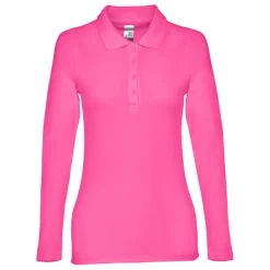Gift Campaign Polo donna a maniche lunghe in cotone piquet cardato 210g/m2 THC Bern> Polo Personalizzate