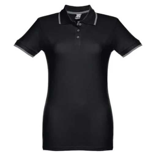 Gift Campaign Polo slim fit bicolore da donna in cotone piquet cardato 210 g/m2 Rome> Polo Personalizzate
