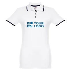 Gift Campaign Polo slim fit bicolore da donna in cotone piquet cardato 210 g/m2 Rome></noscript> Polo Personalizzate