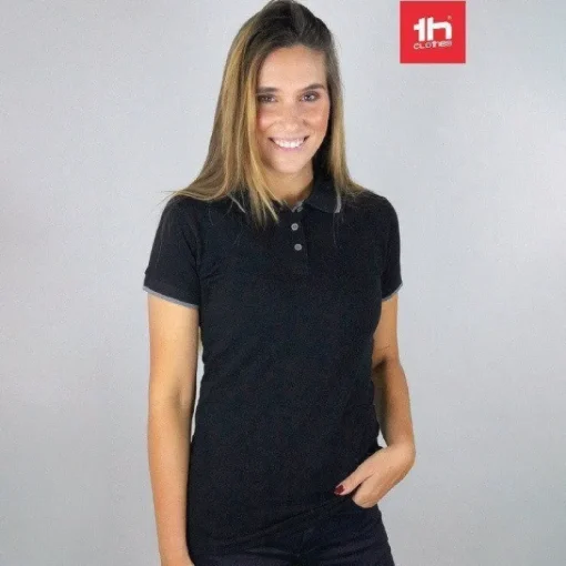 Gift Campaign Polo slim fit bicolore da donna in cotone piquet cardato 210 g/m2 Rome> Polo Personalizzate