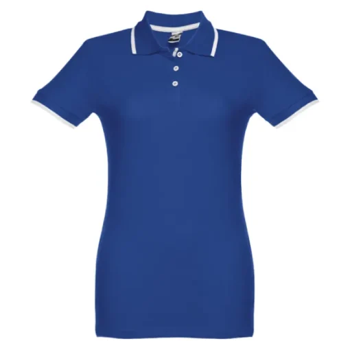 Gift Campaign Polo slim fit bicolore da donna in cotone piquet cardato 210 g/m2 Rome> Polo Personalizzate