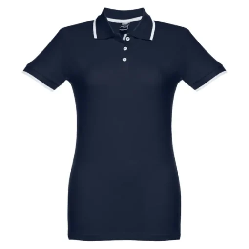 Gift Campaign Polo slim fit bicolore da donna in cotone piquet cardato 210 g/m2 Rome> Polo Personalizzate
