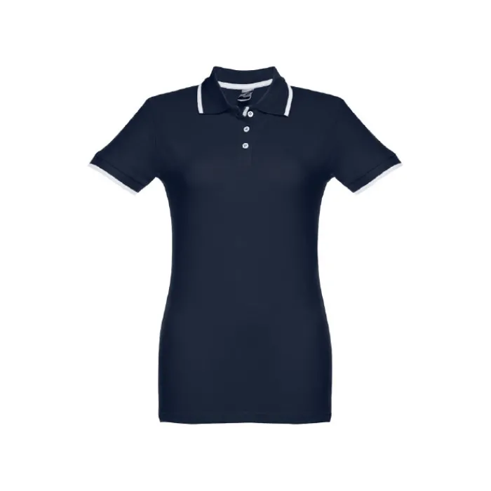 Gift Campaign Polo slim fit bicolore da donna in cotone piquet cardato 210 g/m2 Rome> Polo Personalizzate