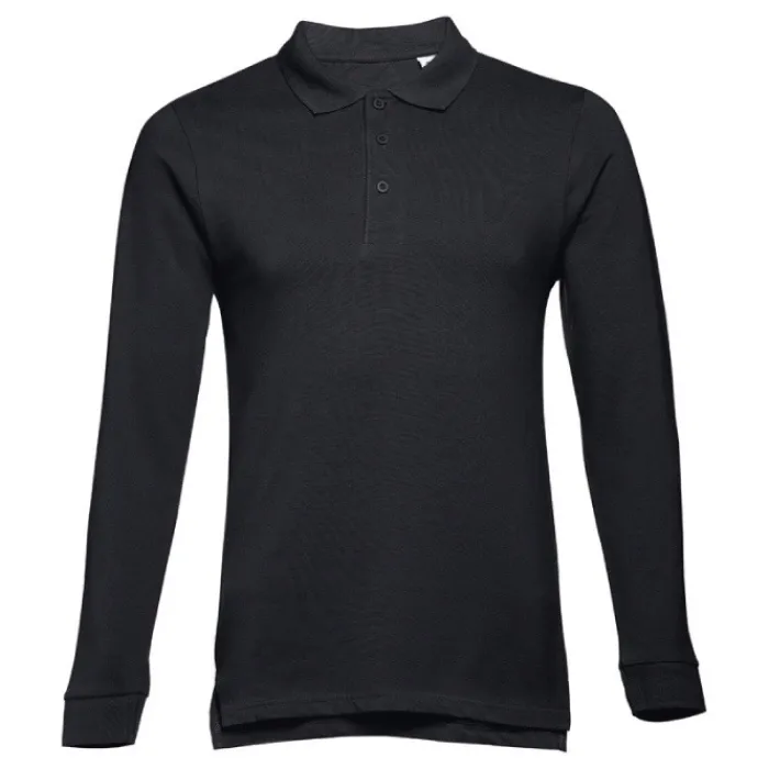 Gift Campaign Polo uomo a maniche lunghe in cotone piquet cardato 210 g/m2 THC Bern> Polo Personalizzate