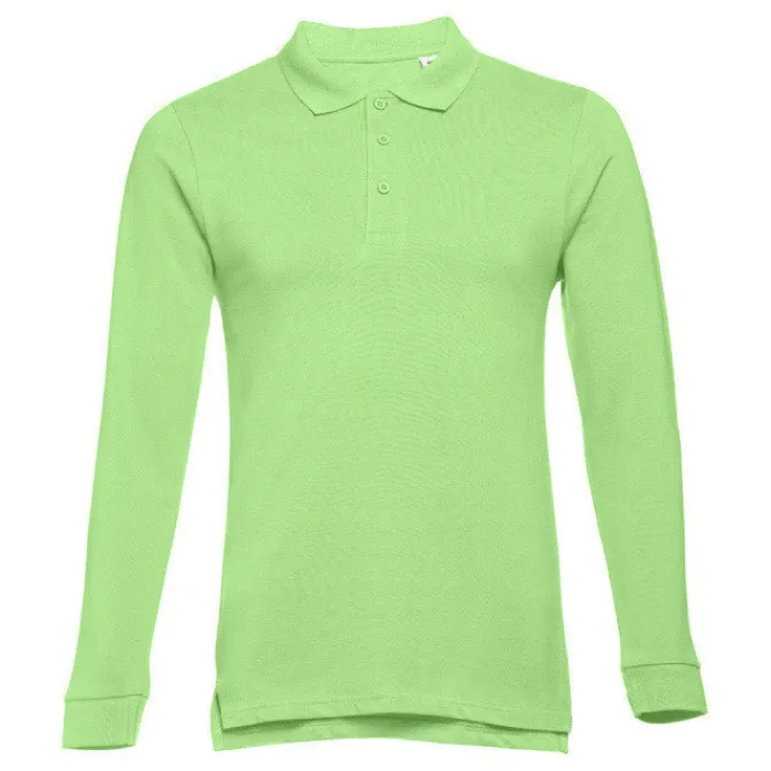 Gift Campaign Polo uomo a maniche lunghe in cotone piquet cardato 210 g/m2 THC Bern> Polo Personalizzate