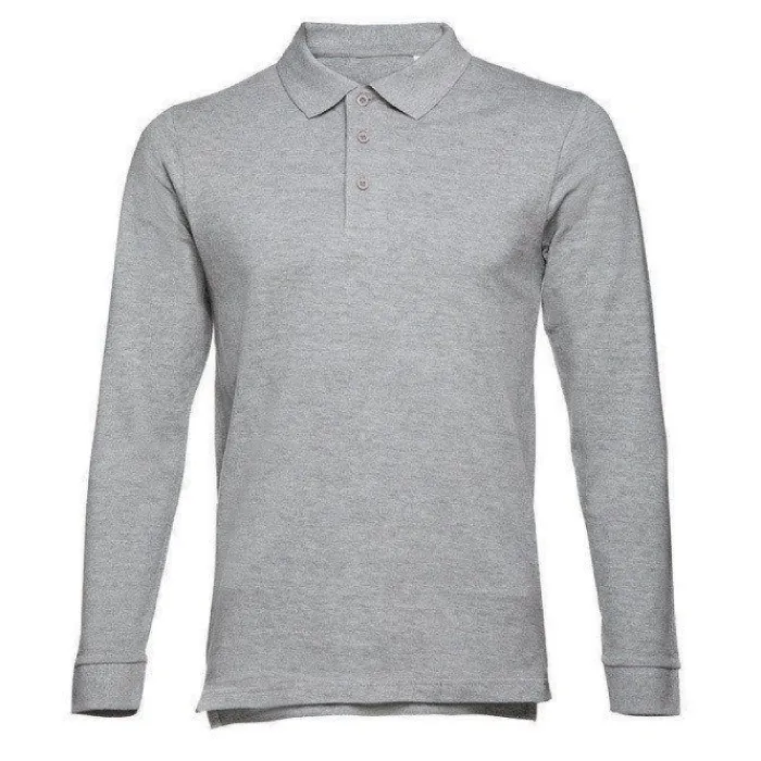 Gift Campaign Polo uomo a maniche lunghe in cotone piquet cardato 210 g/m2 THC Bern> Polo Personalizzate