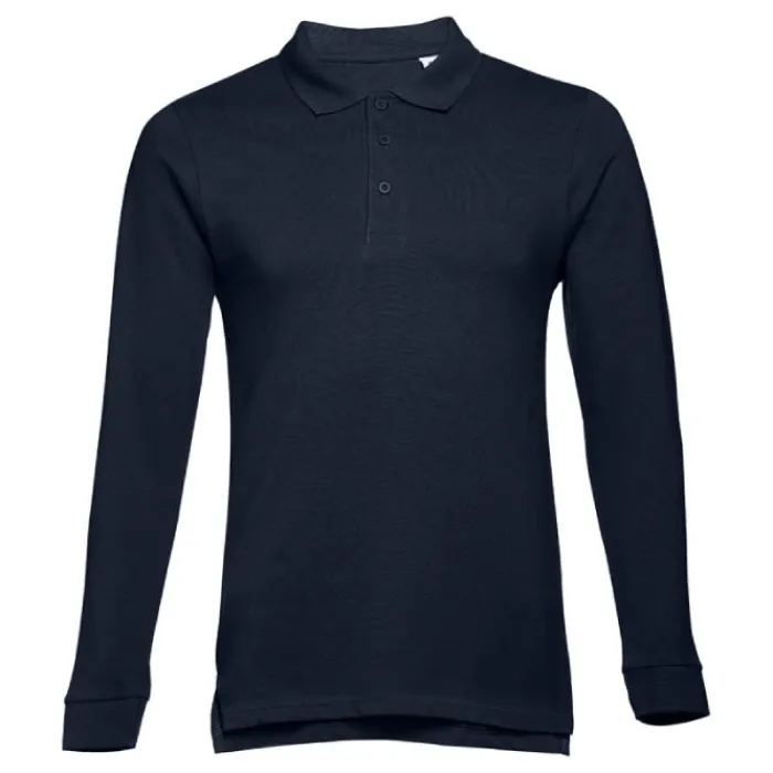 Gift Campaign Polo uomo a maniche lunghe in cotone piquet cardato 210 g/m2 THC Bern> Polo Personalizzate
