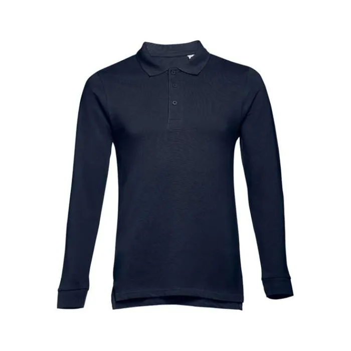 Gift Campaign Polo uomo a maniche lunghe in cotone piquet cardato 210 g/m2 THC Bern> Polo Personalizzate