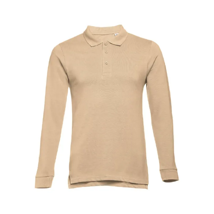 Gift Campaign Polo uomo a maniche lunghe in cotone piquet cardato 210 g/m2 THC Bern> Polo Personalizzate