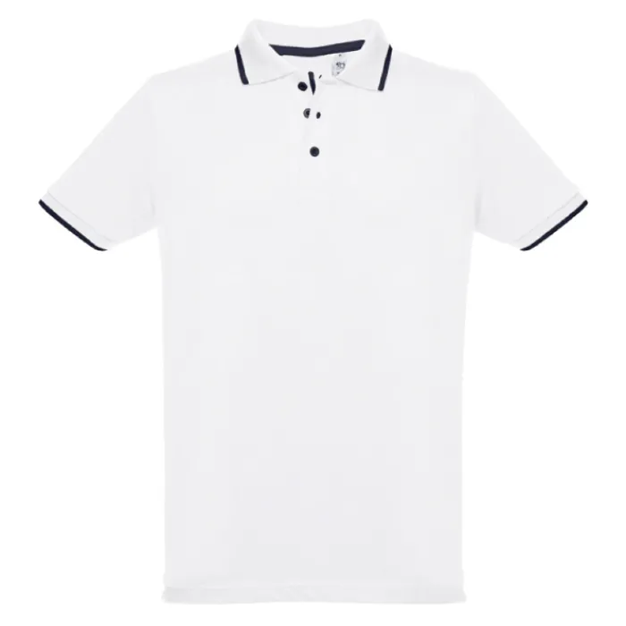 Gift Campaign Polo uomo slim fit 3 bottoni in cotone piquet cardato 210g/m2 THC Rome> Polo Personalizzate