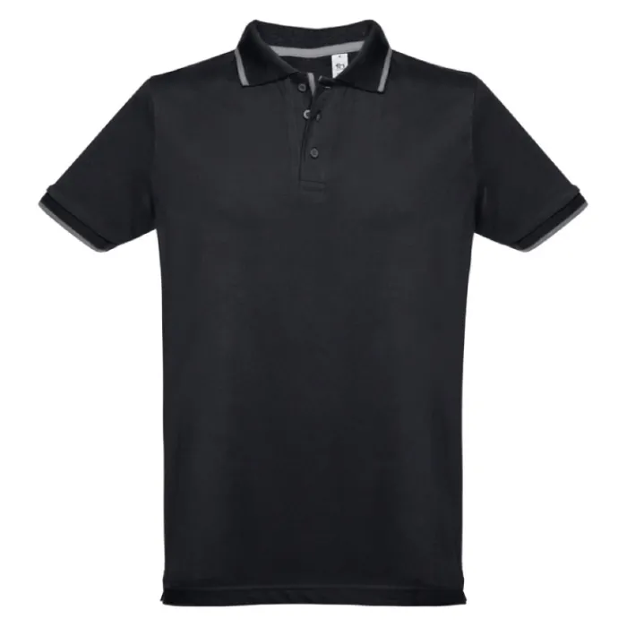 Gift Campaign Polo uomo slim fit 3 bottoni in cotone piquet cardato 210g/m2 THC Rome> Polo Personalizzate