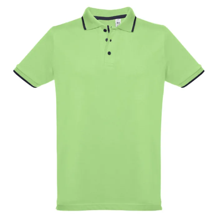 Gift Campaign Polo uomo slim fit 3 bottoni in cotone piquet cardato 210g/m2 THC Rome> Polo Personalizzate