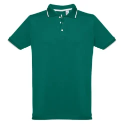 Gift Campaign Polo uomo slim fit 3 bottoni in cotone piquet cardato 210g/m2 THC Rome><noscript><img width=