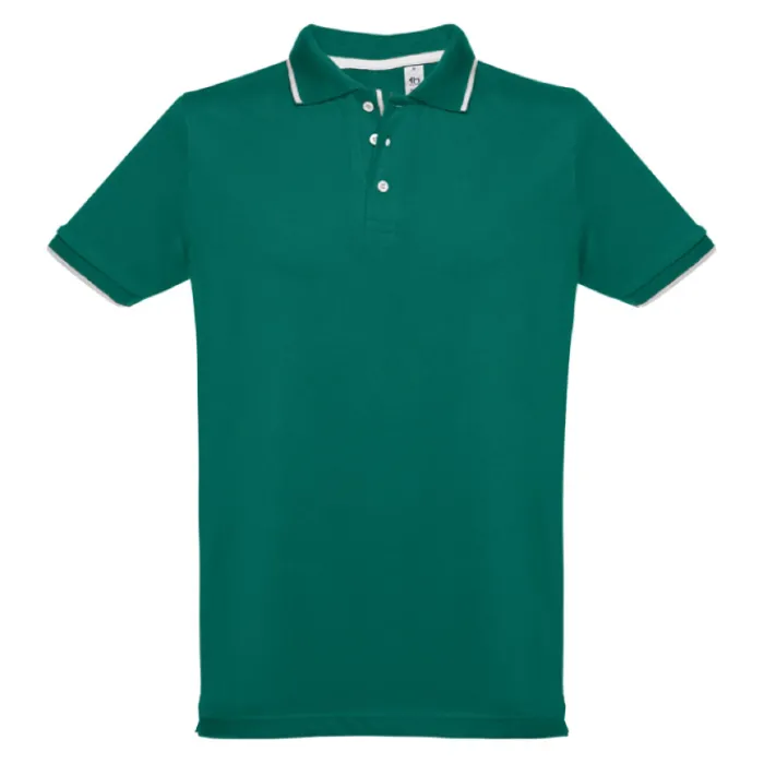 Gift Campaign Polo uomo slim fit 3 bottoni in cotone piquet cardato 210g/m2 THC Rome> Polo Personalizzate