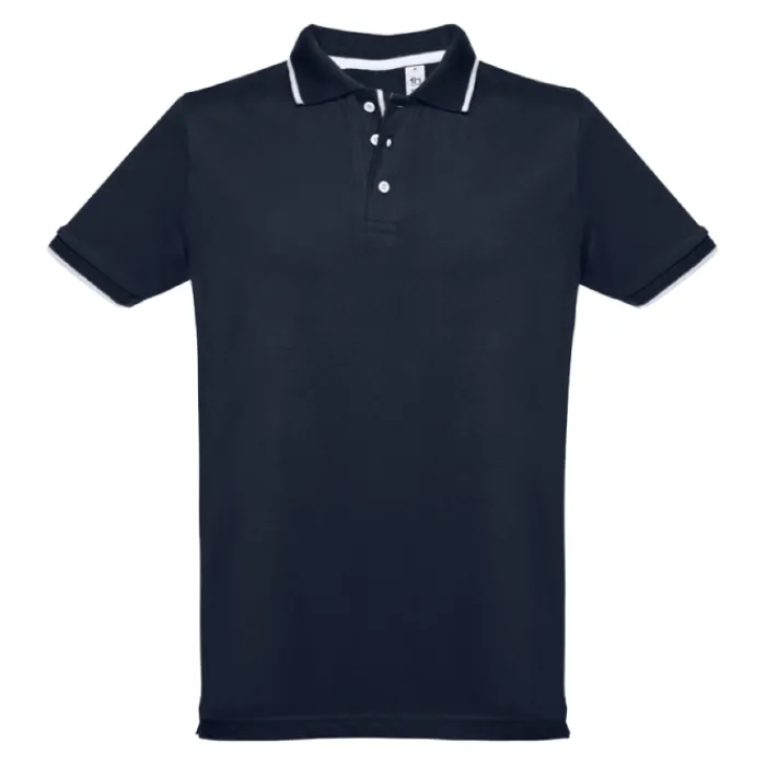 Gift Campaign Polo uomo slim fit 3 bottoni in cotone piquet cardato 210g/m2 THC Rome> Polo Personalizzate