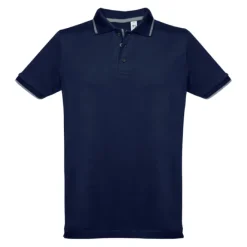 Gift Campaign Polo uomo slim fit 3 bottoni in cotone piquet cardato 210g/m2 THC Rome><noscript><img width=