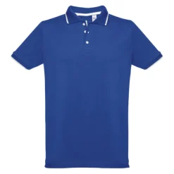 Gift Campaign Polo uomo slim fit 3 bottoni in cotone piquet cardato 210g/m2 THC Rome><noscript><img width=