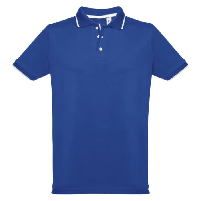 Gift Campaign Polo uomo slim fit 3 bottoni in cotone piquet cardato 210g/m2 THC Rome> Polo Personalizzate