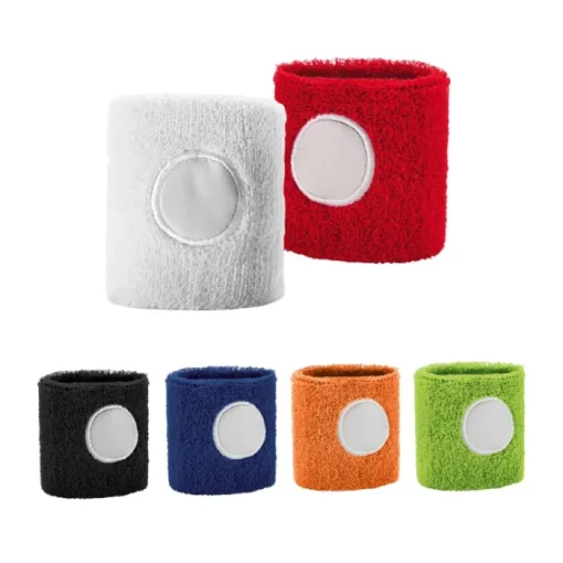 Gift Campaign Polsino elasticizzato di vari colori in poliestere con logo Circle> Gadget Palestra