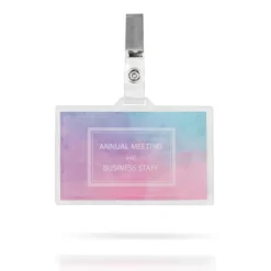 Gift Campaign Porta badge di plastica rigida con clip rimovibile 90 x 55 mm></noscript> Lanyard E Porta Badge Personalizzati
