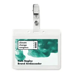 Gift Campaign Porta badge promozionale in PVC clip metallica ClipOn></noscript> Gadget Per Medici E Infermieri|Lanyard E Porta Badge Personalizzati