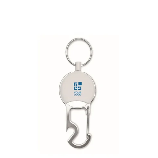 Gift Campaign Porta badge retrattile in ABS con anello portachiavi e apribottiglie> Portachiavi Apribottiglie