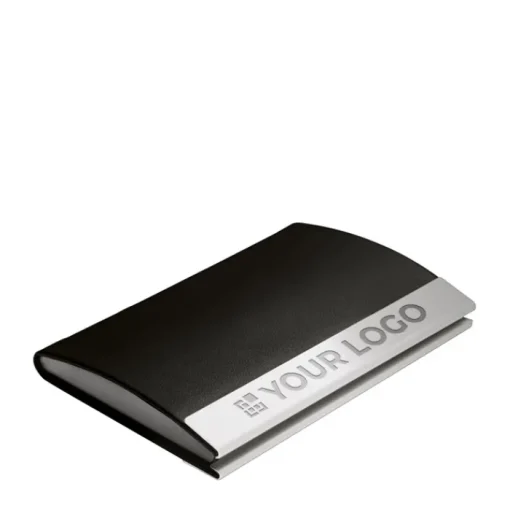 Gift Campaign Porta biglietti visita con logo aziendali placca da incidere Black> Porta Biglietti Da Visita