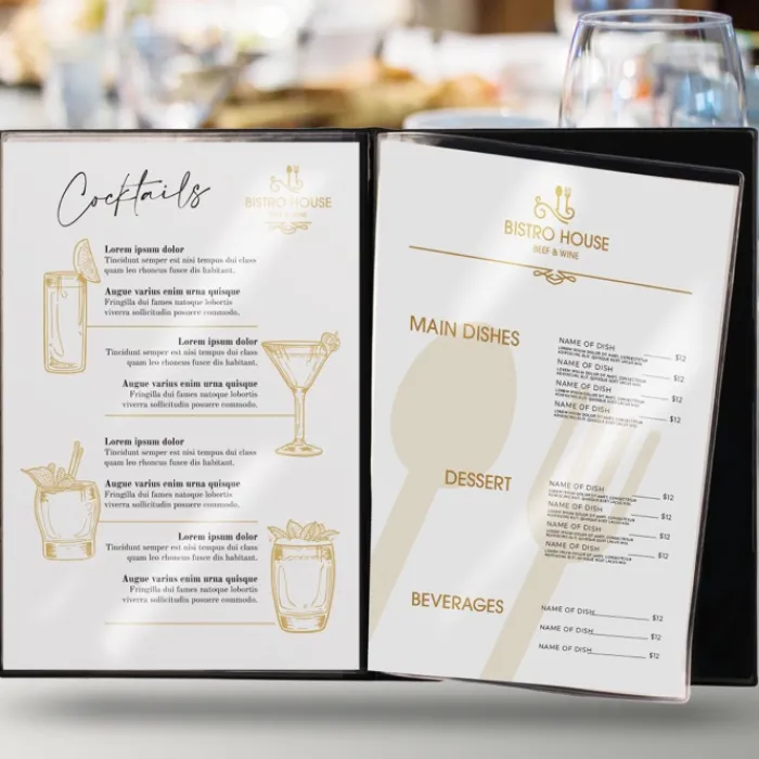 Gift Campaign Porta menù formato A4 con 4 fogli di plastica trasparente> Altri Utensili Da Cucina