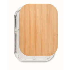 Gift Campaign Porta pranzo in vetro da 800 ml con 3 scomparti e coperchio in bambù></noscript> Porta Pranzo