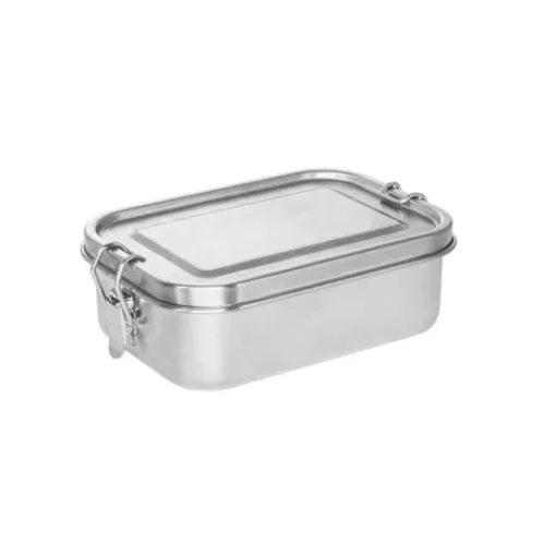 Gift Campaign Porta pranzo personalizzati in acciaio inox riciclato con fibbie laterali 750ml> Porta Pranzo