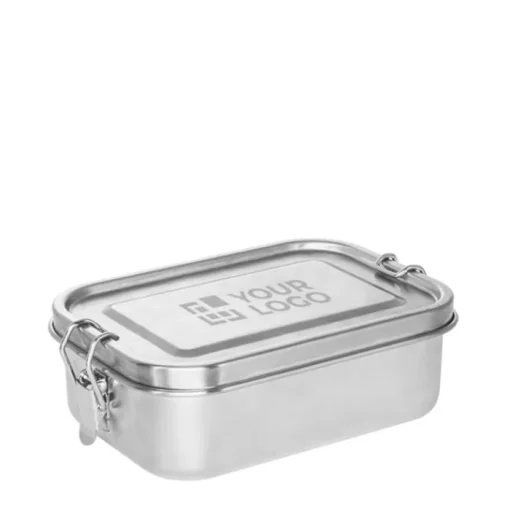 Gift Campaign Porta pranzo personalizzati in acciaio inox riciclato con fibbie laterali 750ml> Porta Pranzo