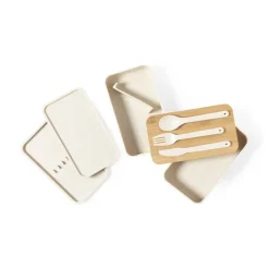 Gift Campaign Porta pranzo personalizzati senza BPA con coperchio in bambù 1,4l Mix Duo> Porta Pranzo