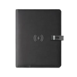 Gift Campaign Portablocco con logo A5 caricatore wireless e tasca smartphone Charger> Portadocumenti Personalizzati