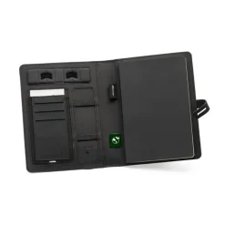 Gift Campaign Portablocco con logo A5 caricatore wireless e tasca smartphone Charger><noscript><img width=