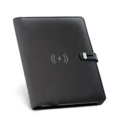 Gift Campaign Portablocco con logo A5 caricatore wireless e tasca smartphone Charger><noscript><img width=